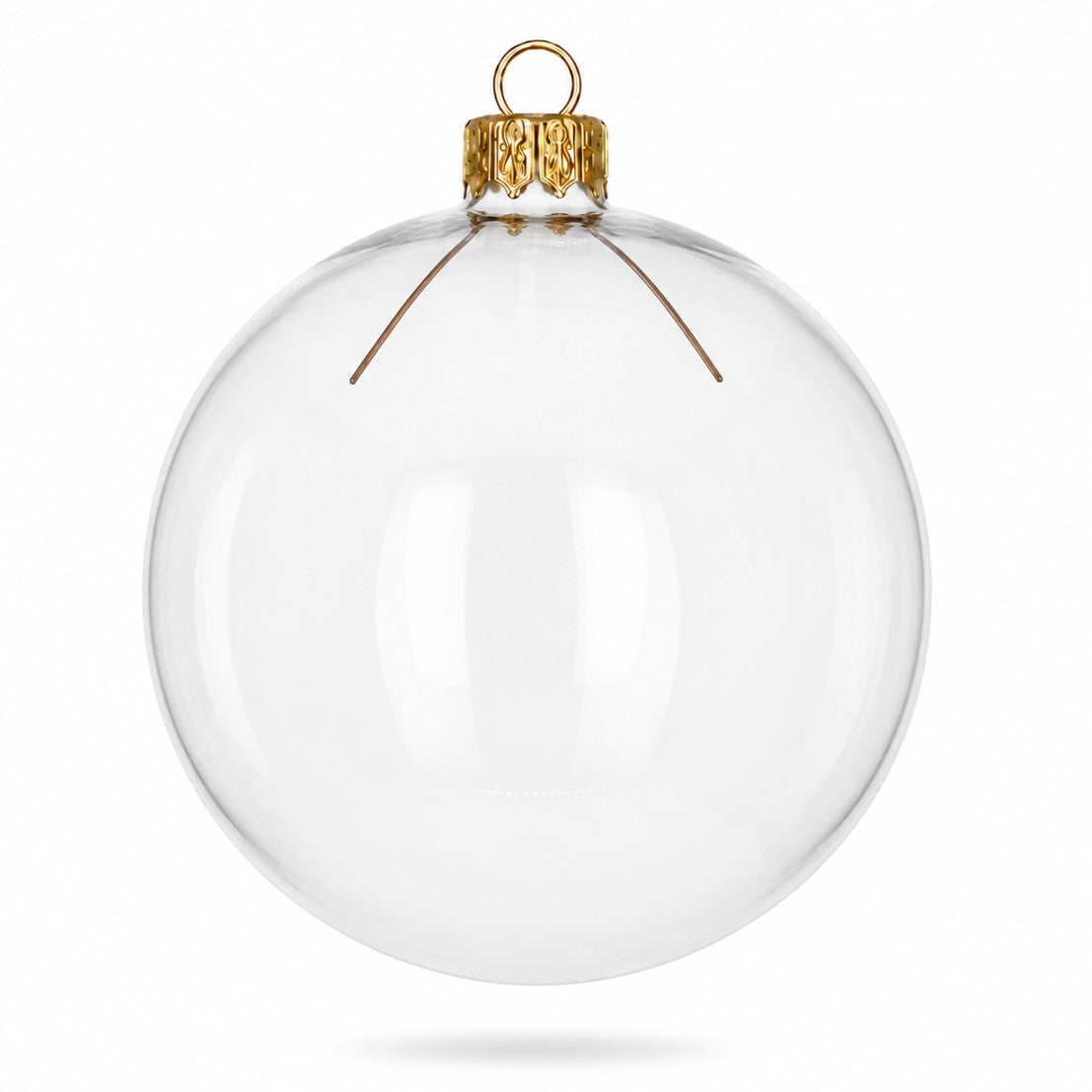 Set of 4 Clear Glass Ball Christmas Ornaments DIY Craft 4 Inches
