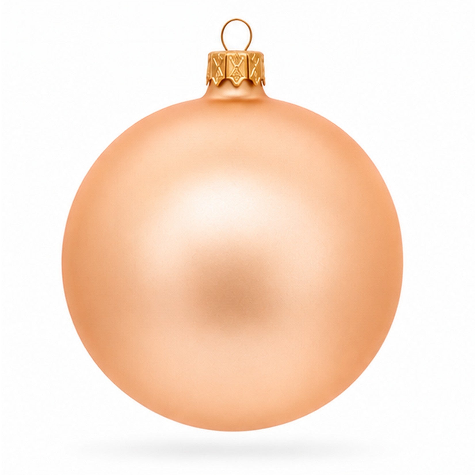 Set of 4 Rose Gold Glass Ball Ornaments 4 Inches