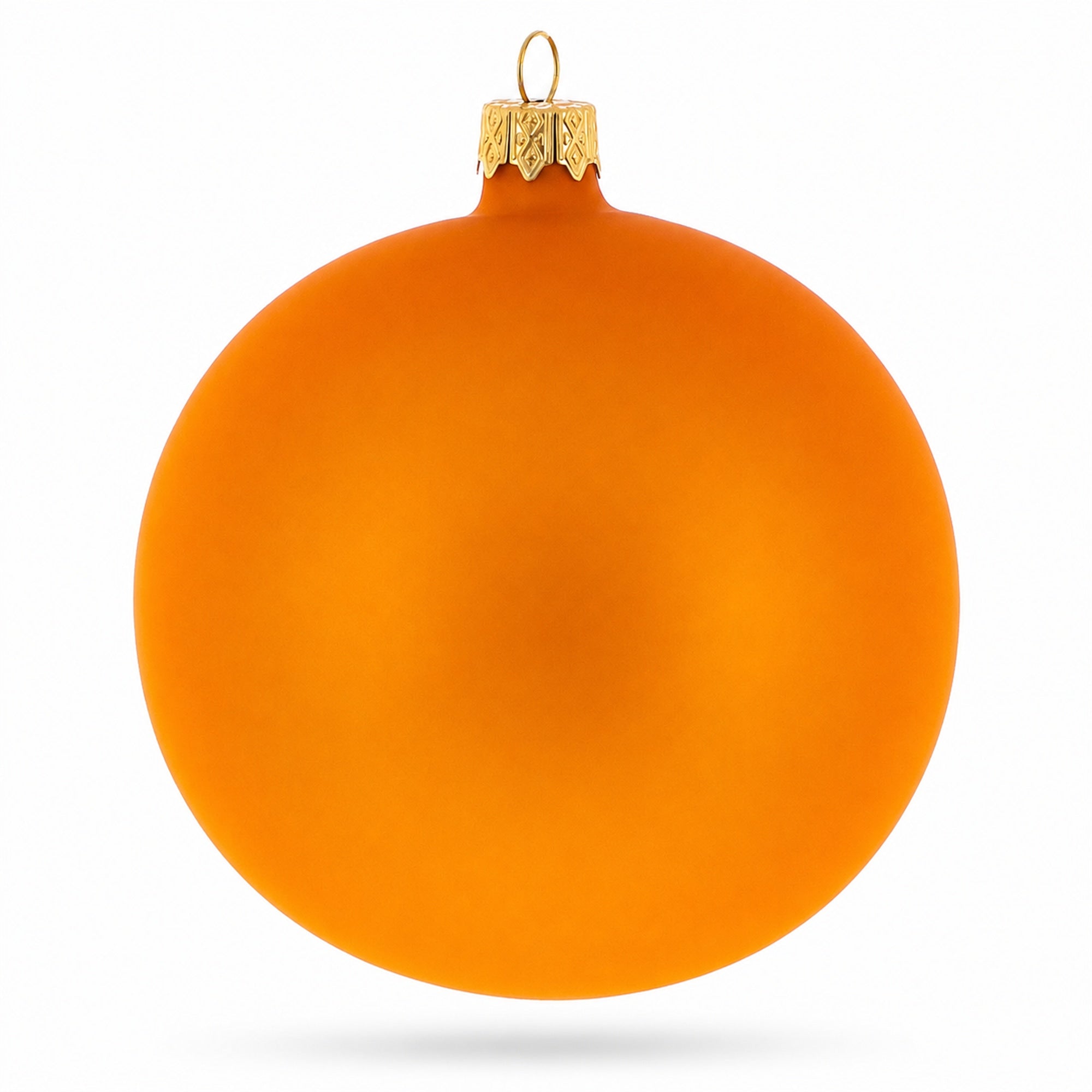 Set of 6 Matte Gold Glass Ball Christmas Ornaments 3.25 Inches