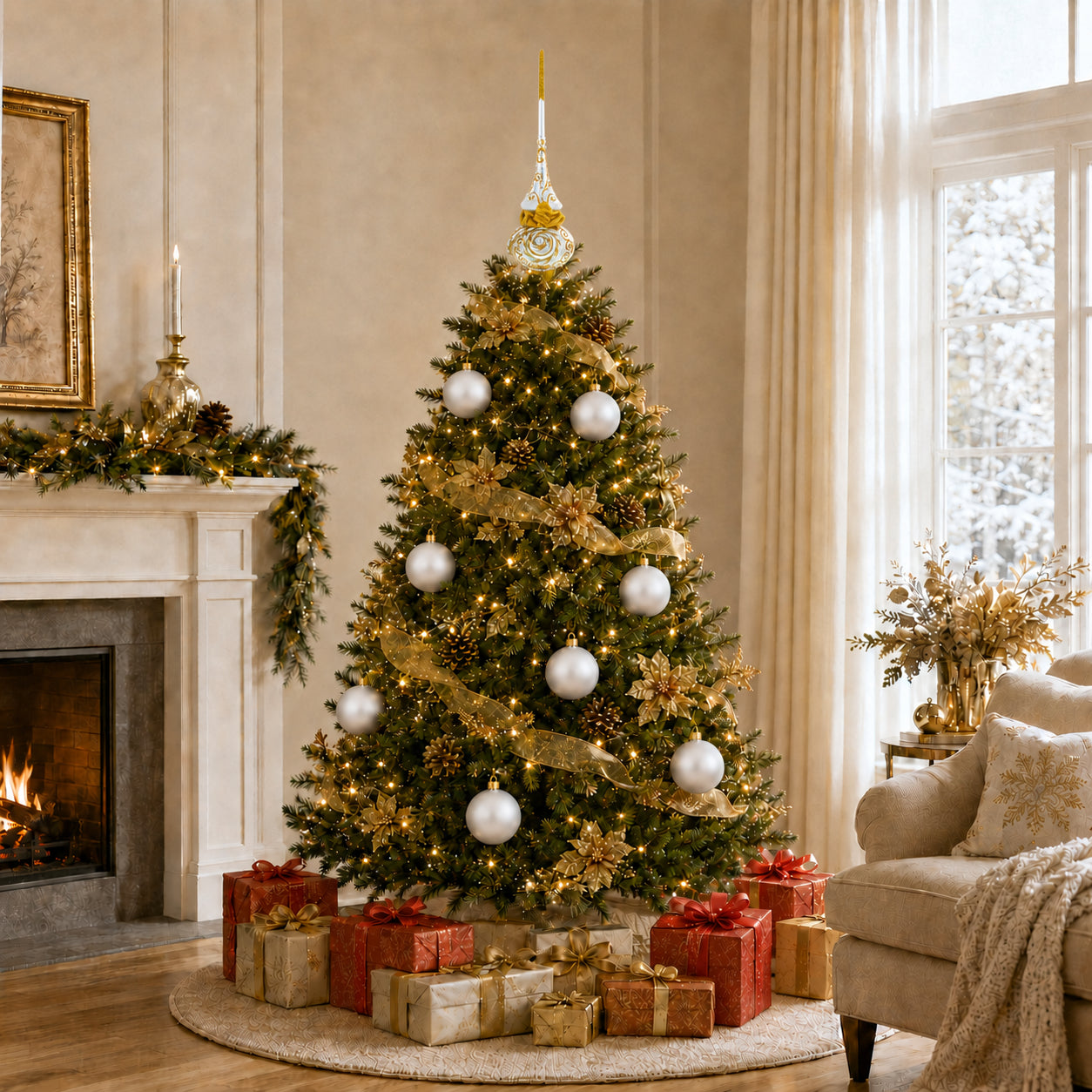 Set of 6 Matte White Glass Ball Christmas Ornaments 3.25 Inches