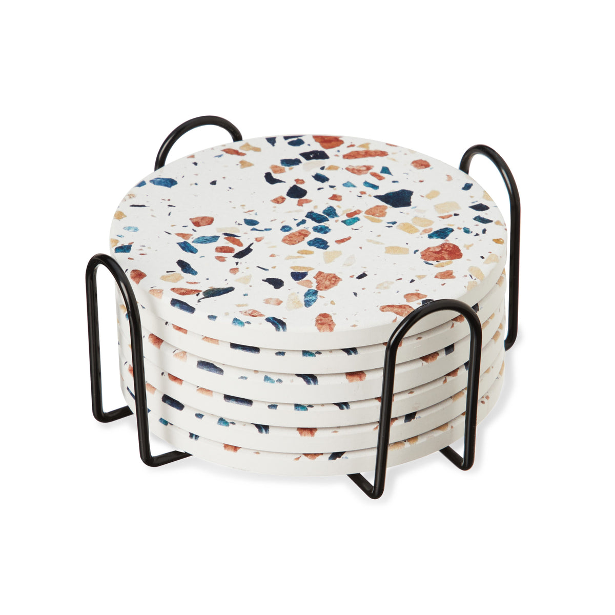 Terrazzo Stoneware Coasters By Twine