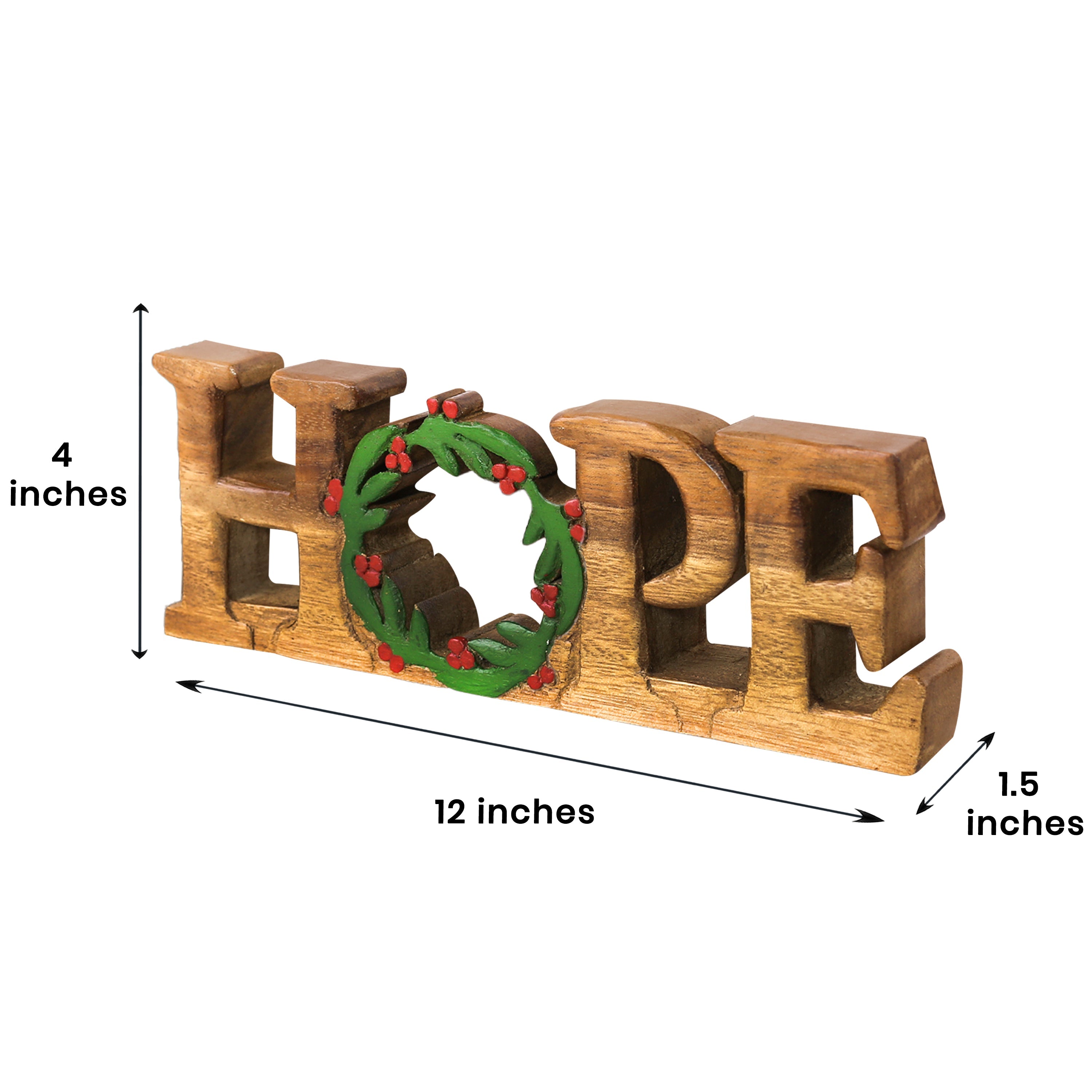 Endless Hope – Handmade Wooden Sculpture, Artistic Symbol of Faith and Light
