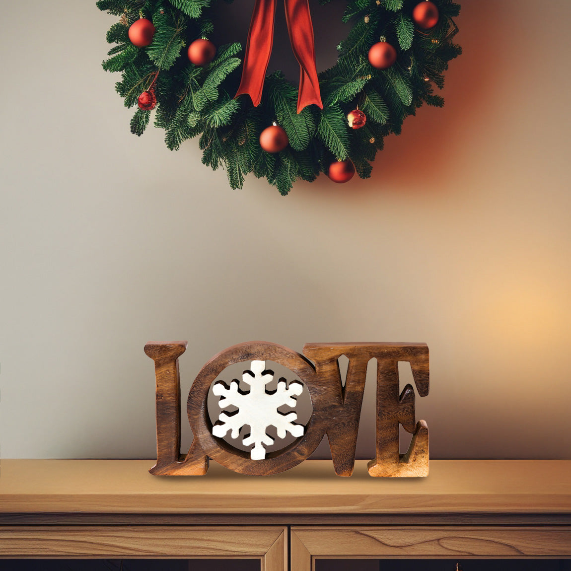 Endless Love – Hand-Carved Wooden Sculpture, Handmade Decorative Home Art