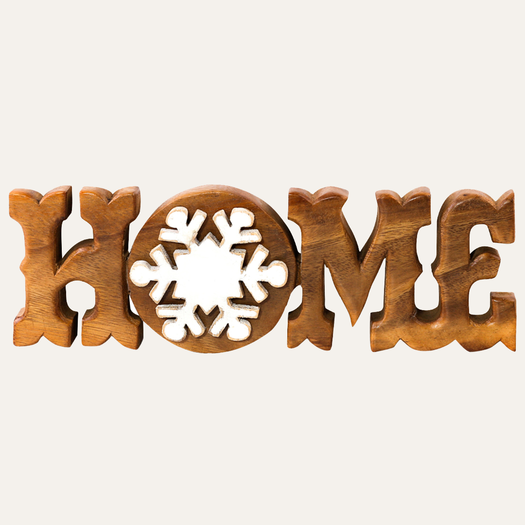 Homestead Harmony – Handmade Wooden Sculpture, Artistic Decorative Home Piece, Gift for Mom