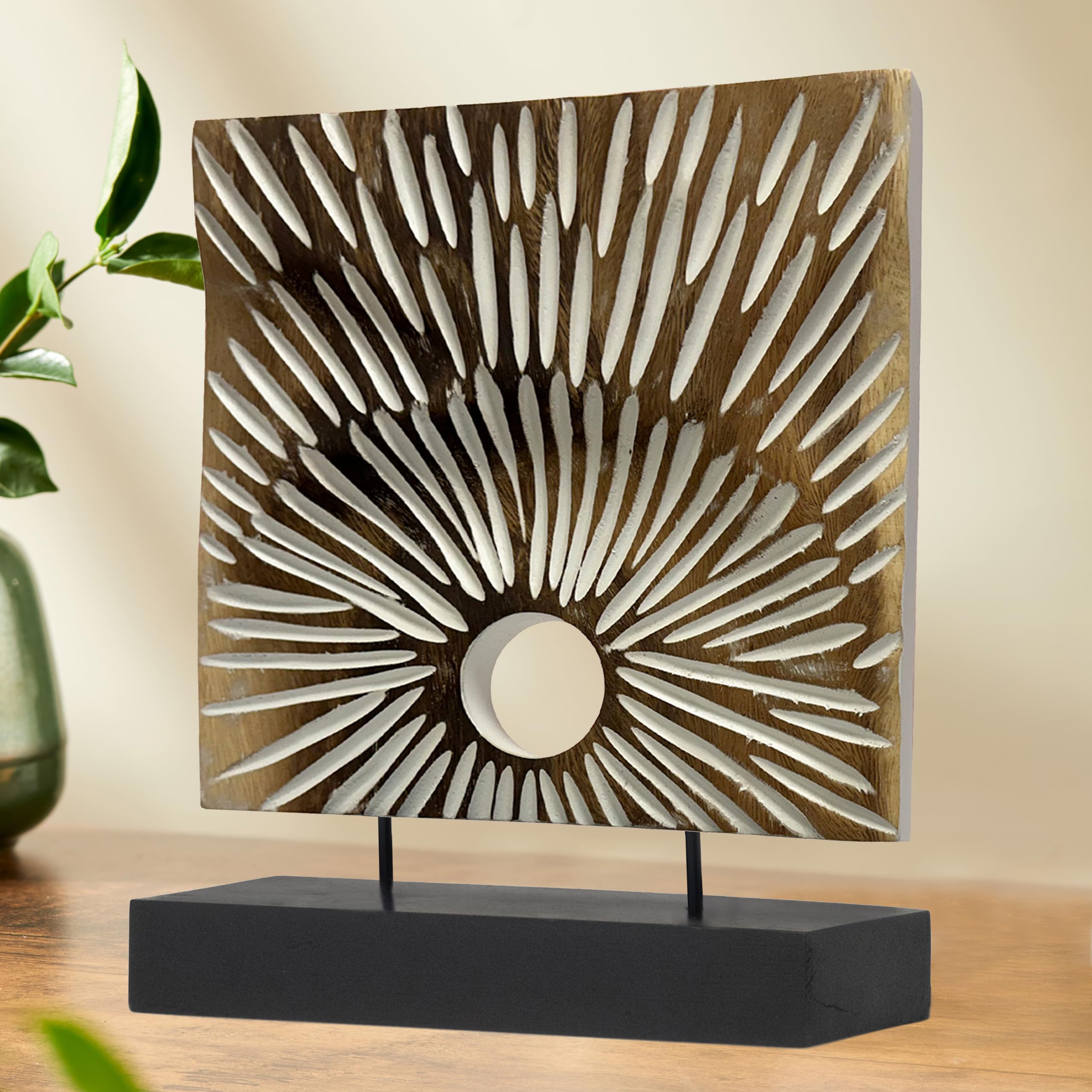 Rustic Essence – Handmade Acacia Wooden Sculpture, Decorative Home Accent