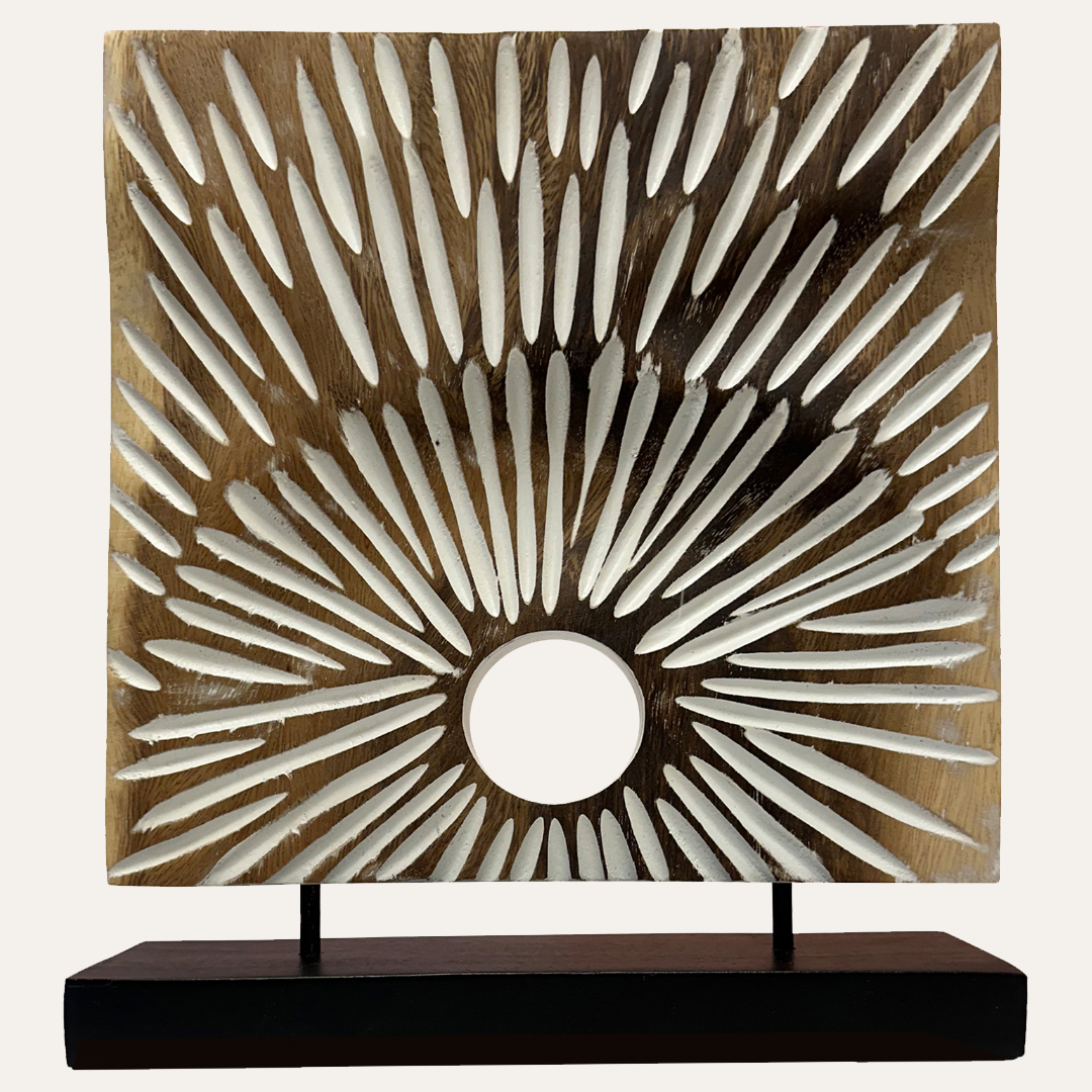 Rustic Essence – Handmade Acacia Wooden Sculpture, Decorative Home Accent