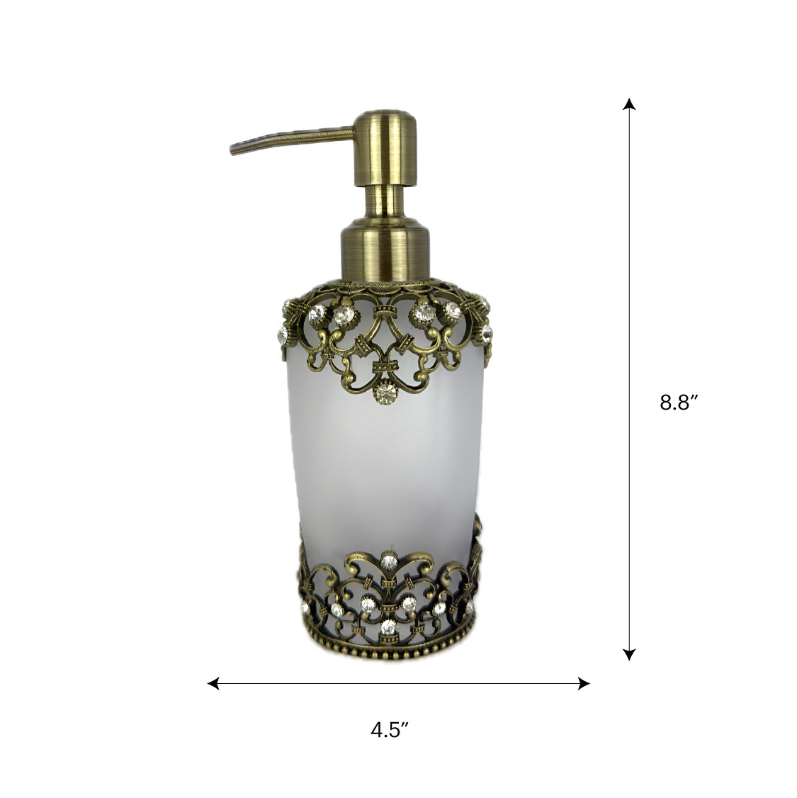 Amara Bliss – Modern Decorative Bathroom Accessory Handmade Soap Dispenser, 9 oz