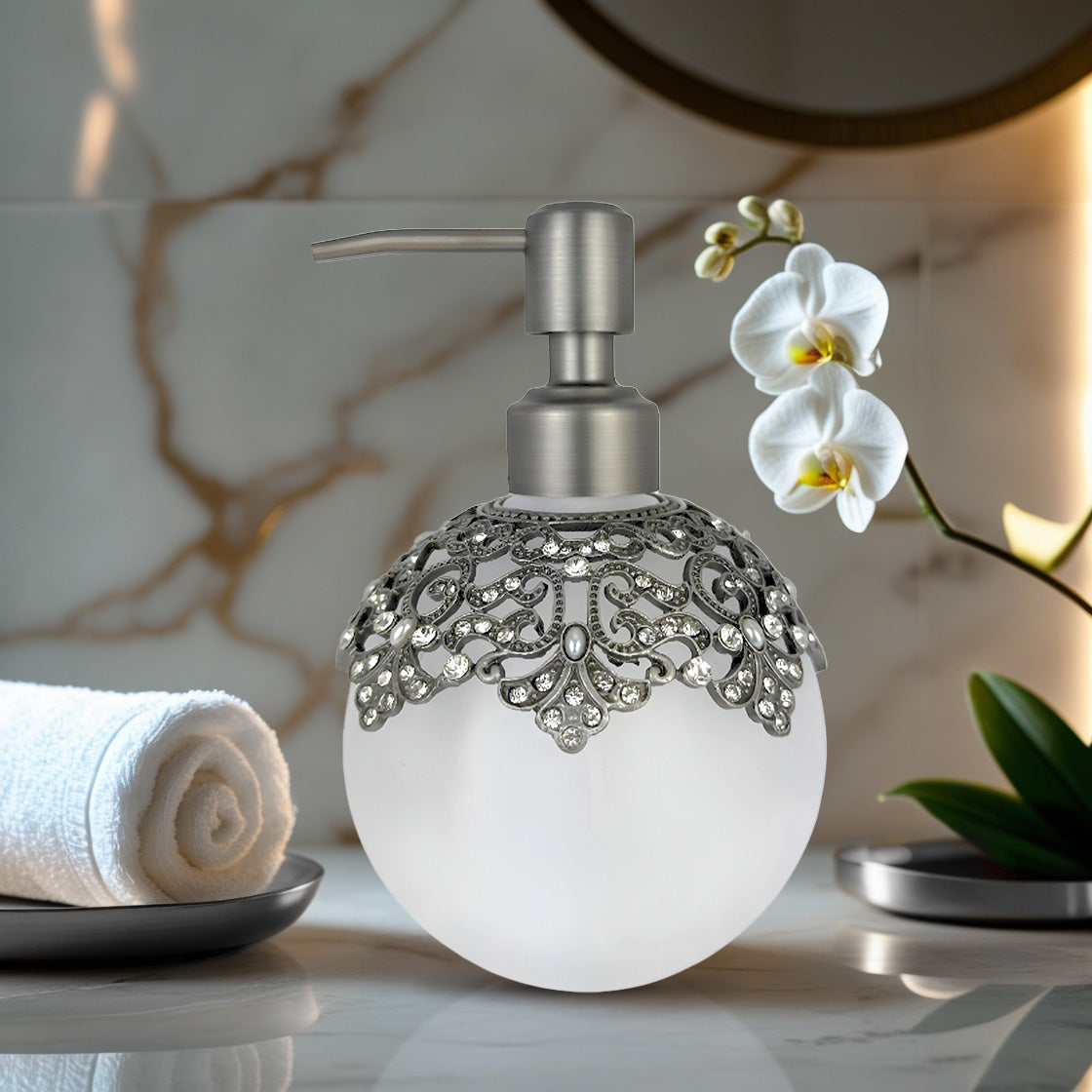 Isolde Essence – Modern Decorative Bathroom Accessory Handmade Soap Dispenser, 12 oz