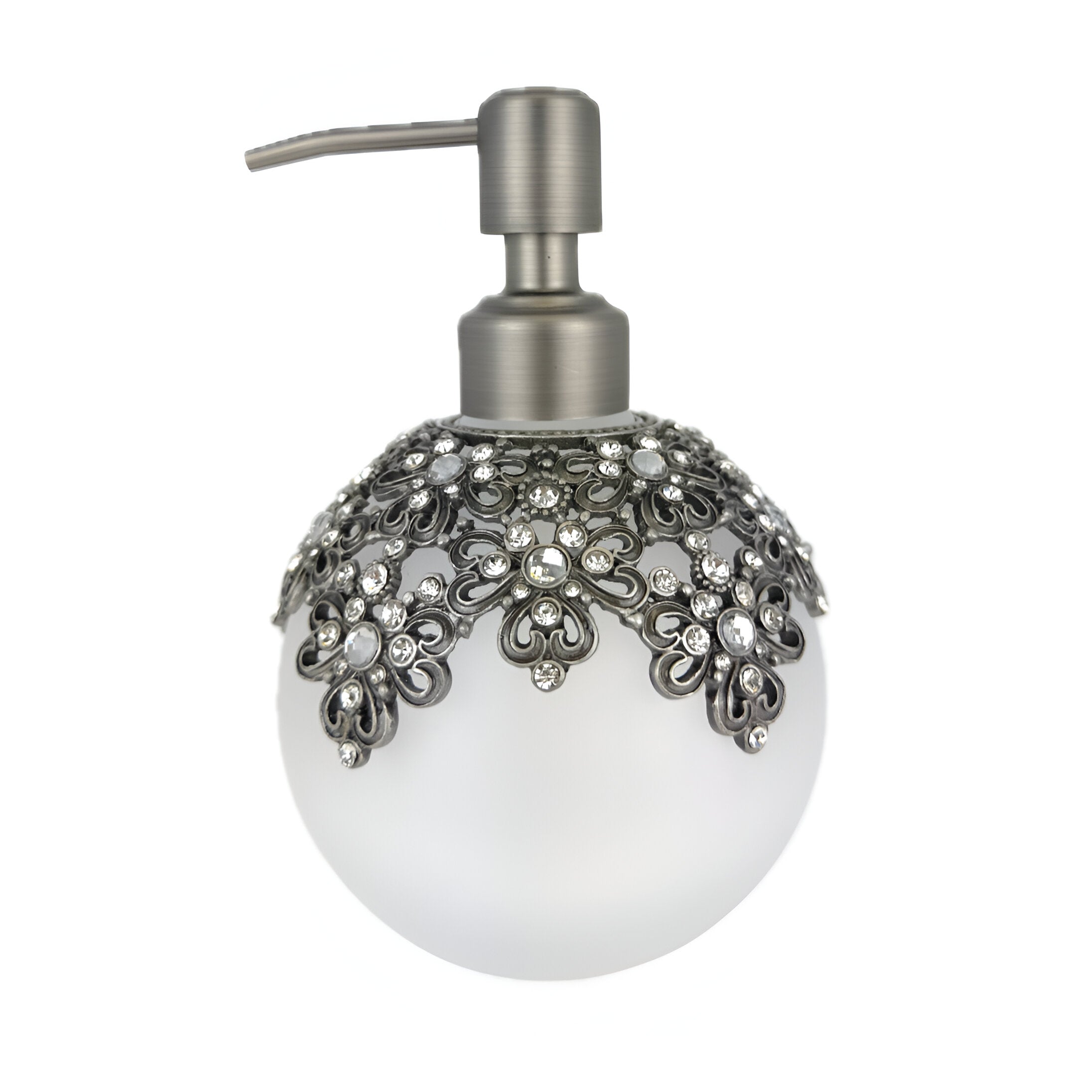 Lavinia Bloom – Modern Decorative Bathroom Accessory Handmade Soap Dispenser, 12 oz