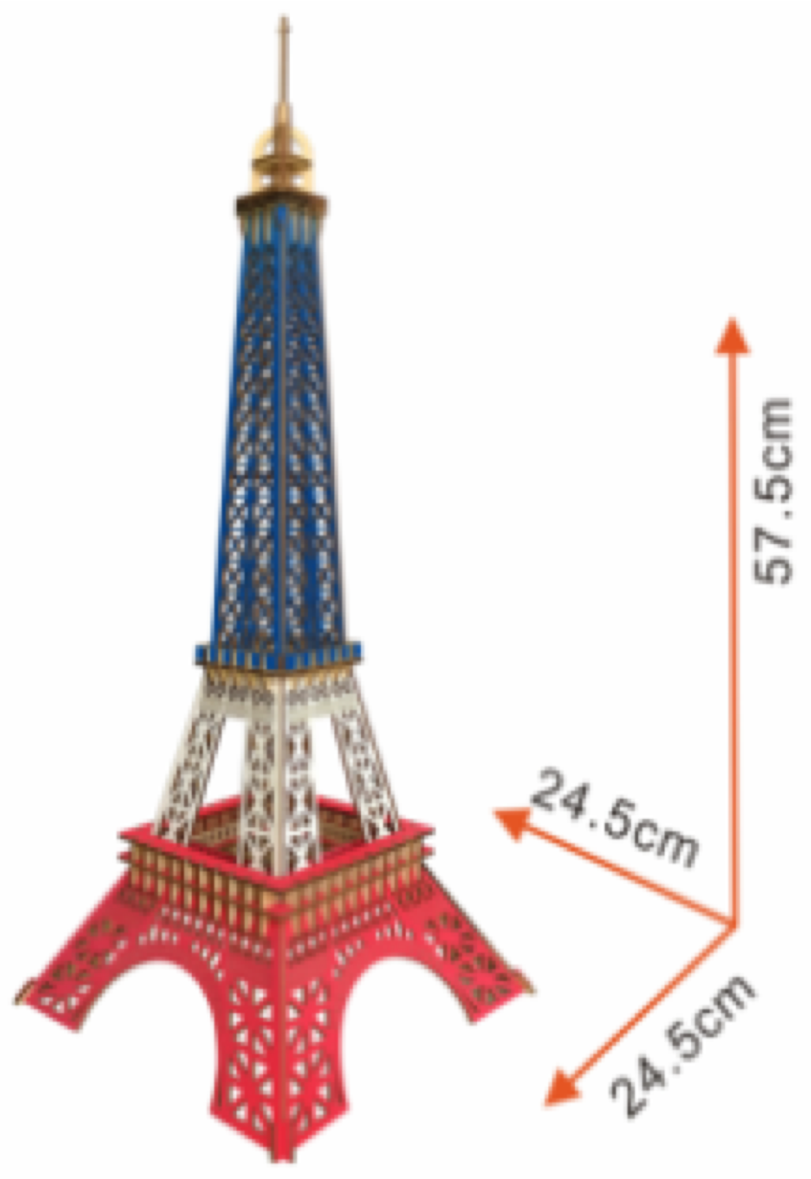 Paris Eiffel Tower Wooden Model Kit 94 Piece Laser Cut Decor