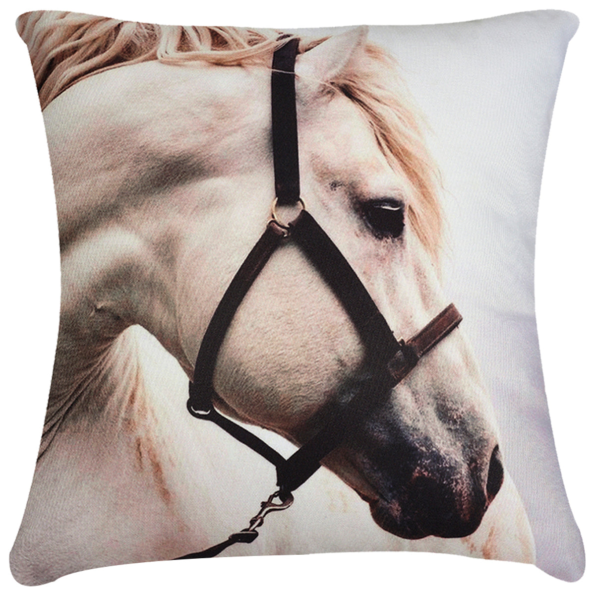 Horse Printed Throw Pillow Cover - Set of 4, 18 x 18 Inches