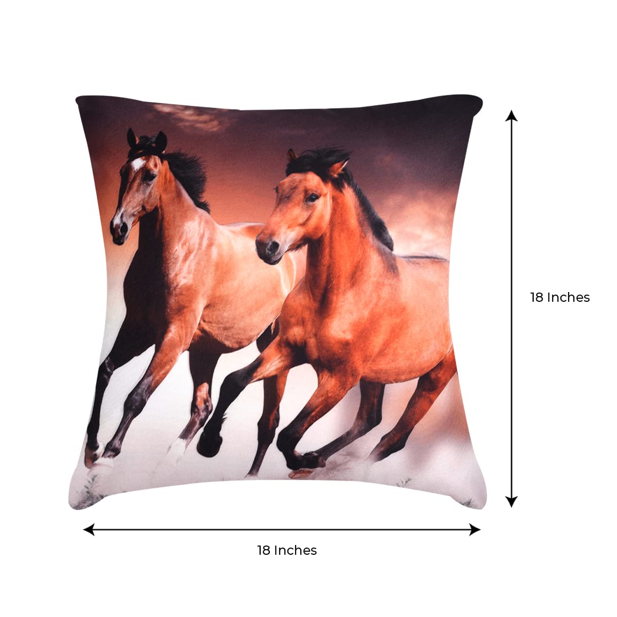 Horse Printed Design Throw Pillow Covers