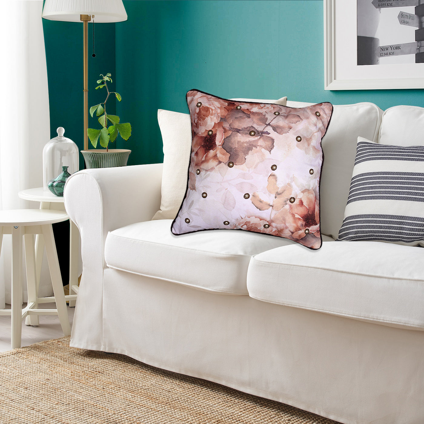 Bird Printed Design Throw Pillow Covers - Set of 4