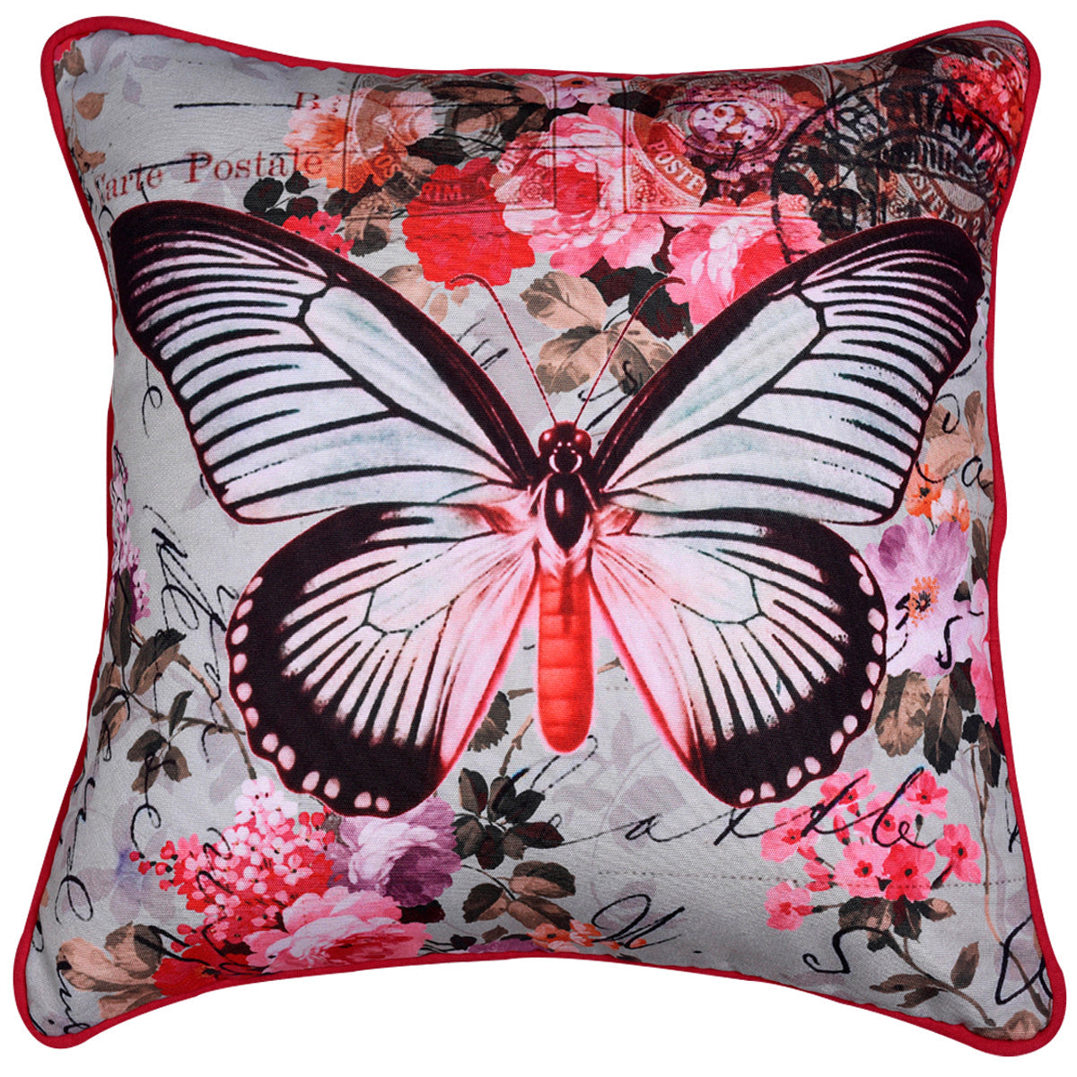 Butterfly Printed Throw Pillow Cover - Set of 4