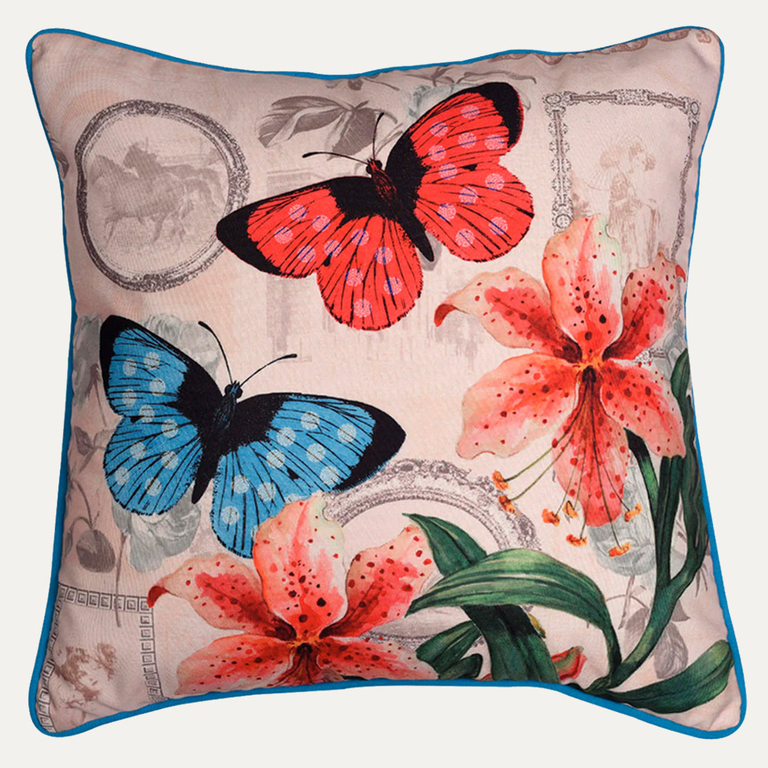 Butterfly Printed Throw Pillow Cover - Set of 4