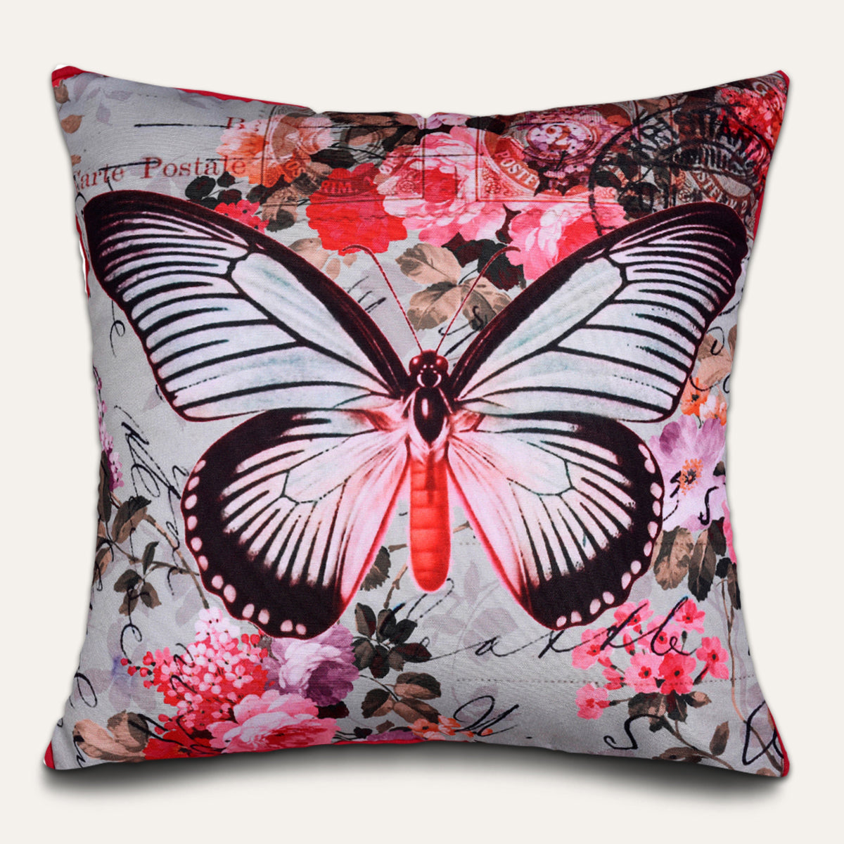 Butterfly Printed Throw Pillow Cover - Set of 4