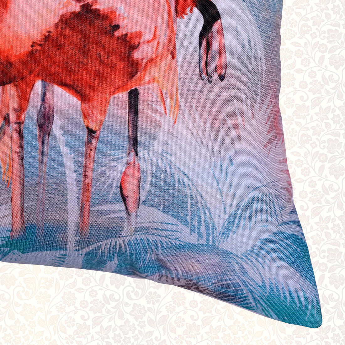 Flamingo Printed Throw Pillow Cover - Set of 4, 18 x 18 Inches