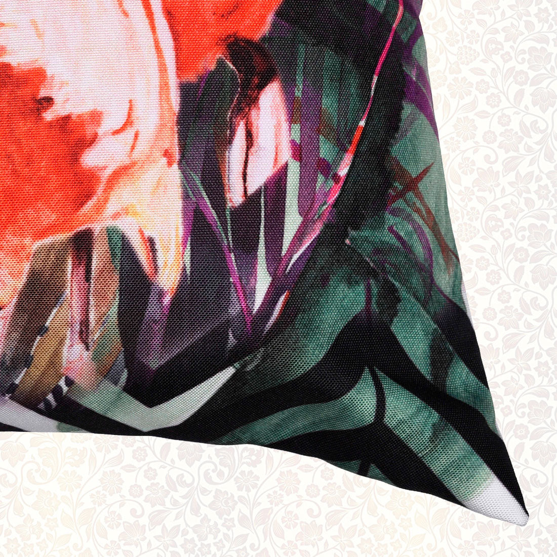 Flamingo Printed Throw Pillow Cover - Set of 4, 18 x 18 Inches