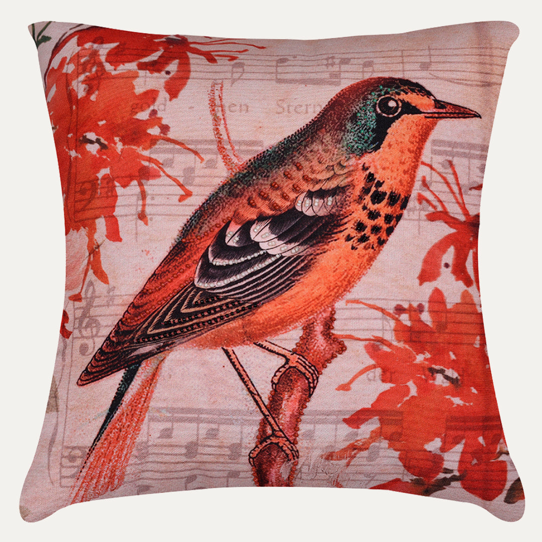 Birds Printed Design Throw Pillow Covers - Set of 4
