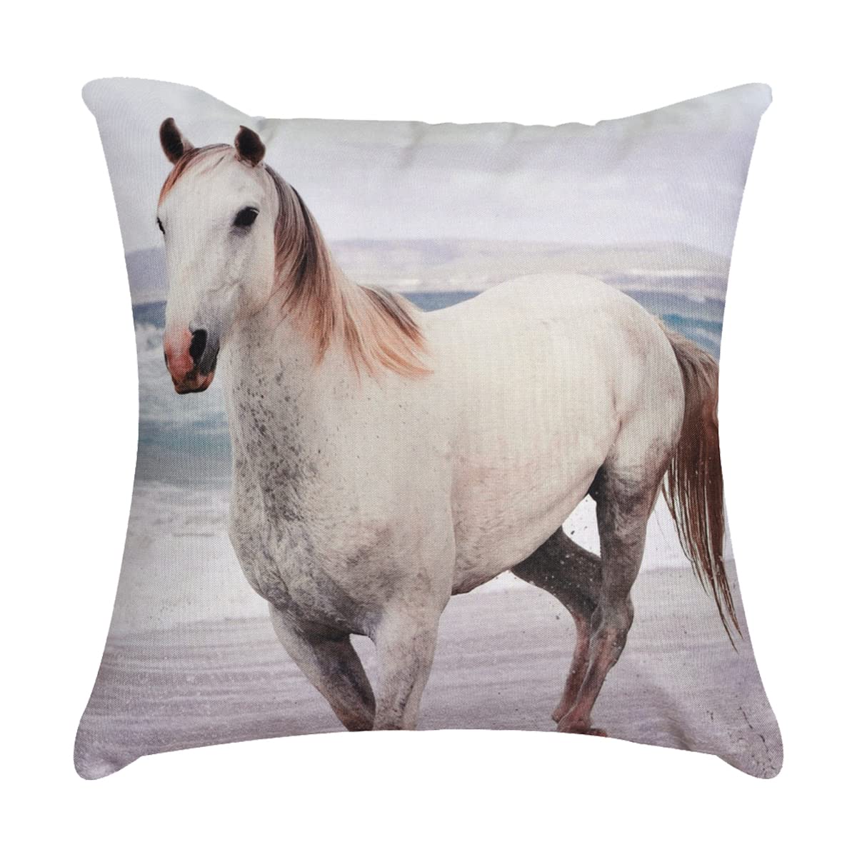 Horse Printed Design Throw Pillow Covers