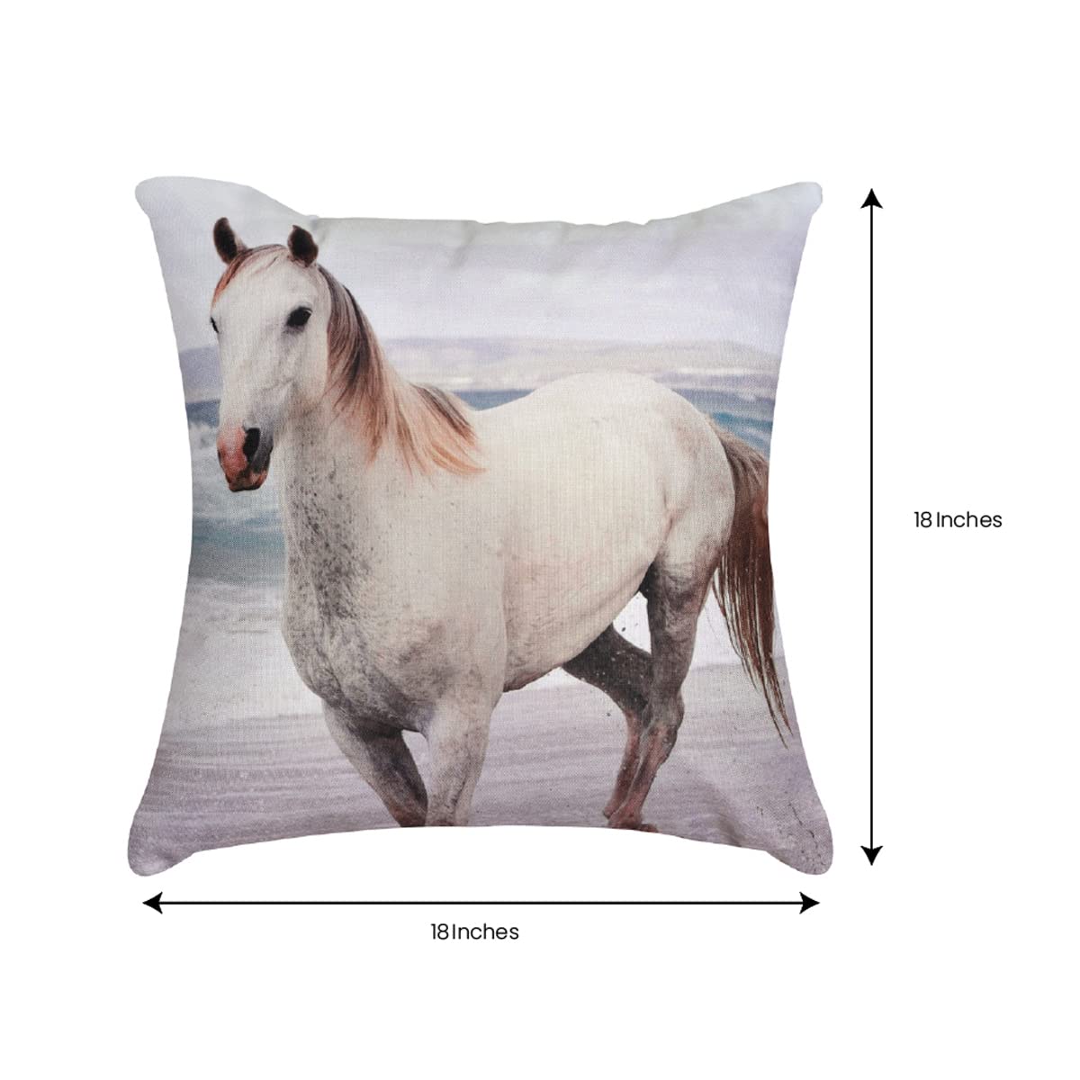 Horse Printed Design Throw Pillow Covers