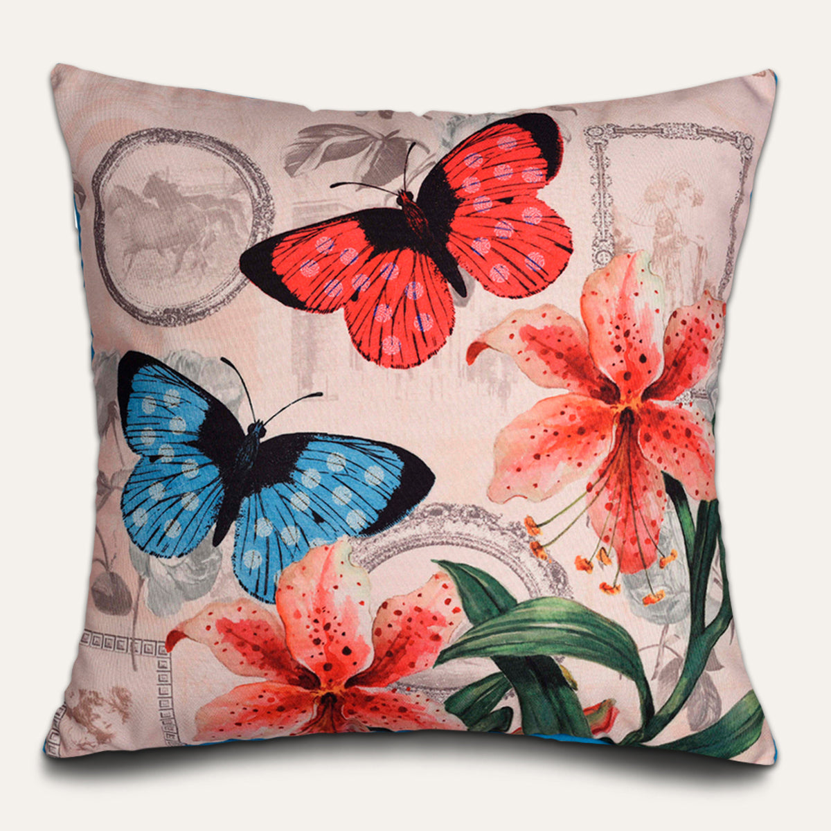 Butterflies Printed Design Throw Pillow Covers