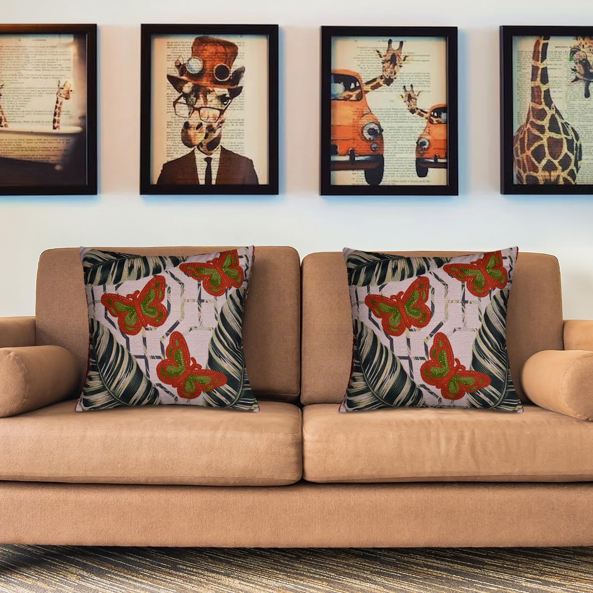 Butterfly Printed Design Throw Pillow Covers
