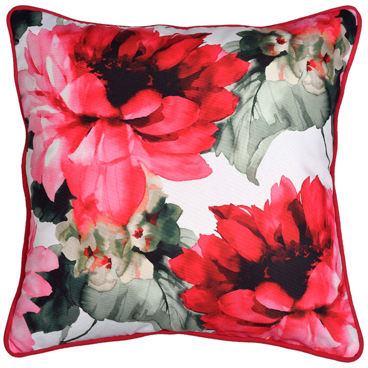Floral Printed Throw Pillow Cover - Set of 4, 22 x 22 Inches