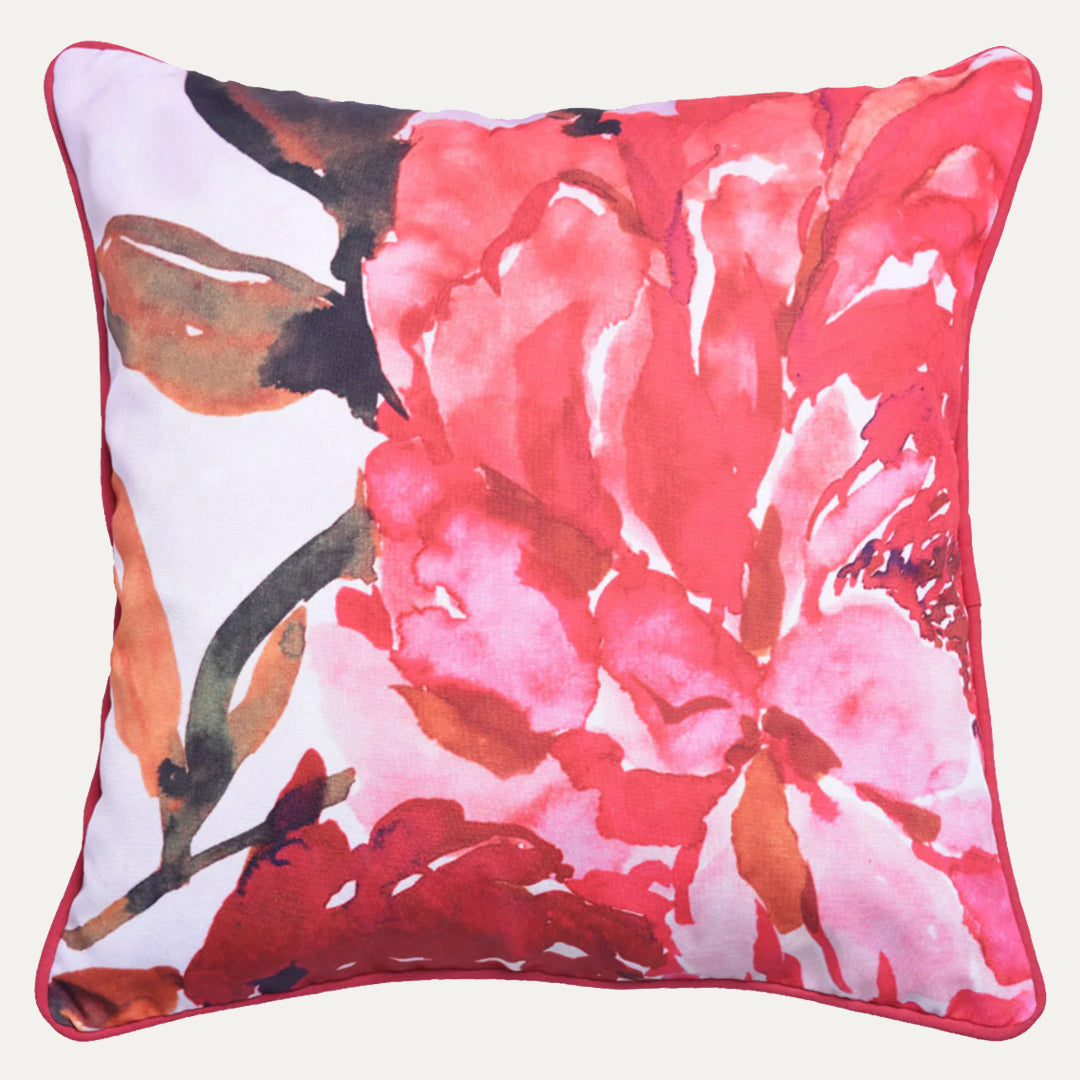 Floral Printed Throw Pillow Cover - Set of 4, 22 x 22 Inches