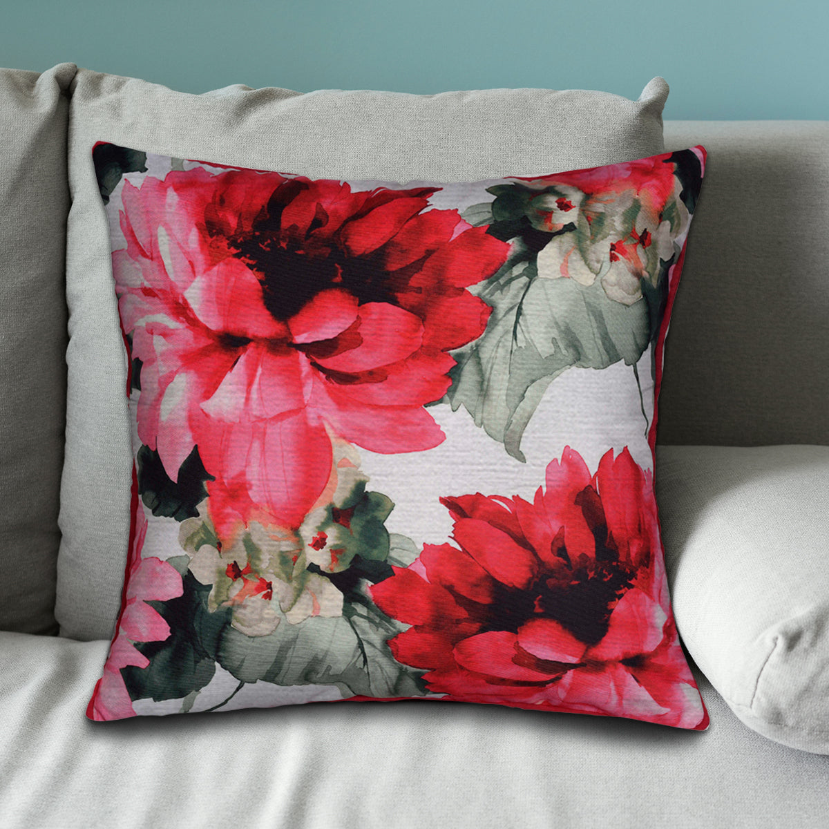 Floral Printed Design Throw Pillow Covers