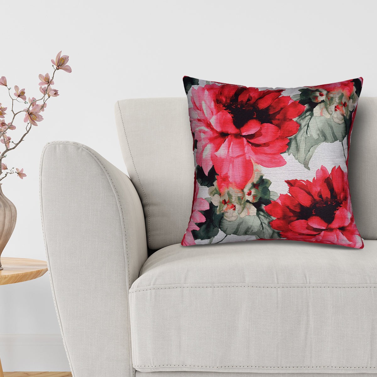 Floral Printed Design Throw Pillow Covers