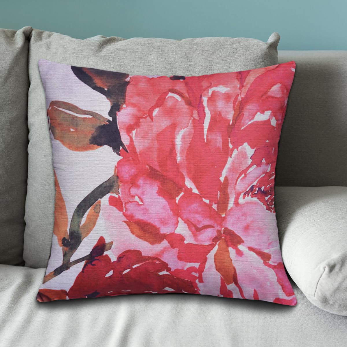 Floral Printed Design Throw Pillow Covers