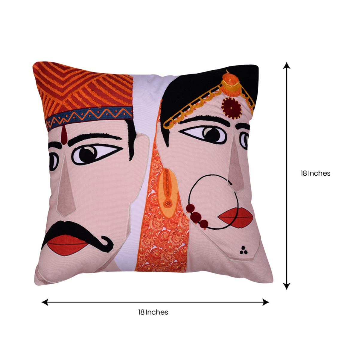 Man and Woman Printed Design Throw Pillow Covers