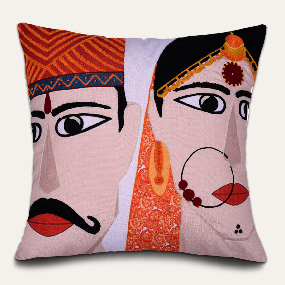 Man and Woman Printed Design Throw Pillow Covers