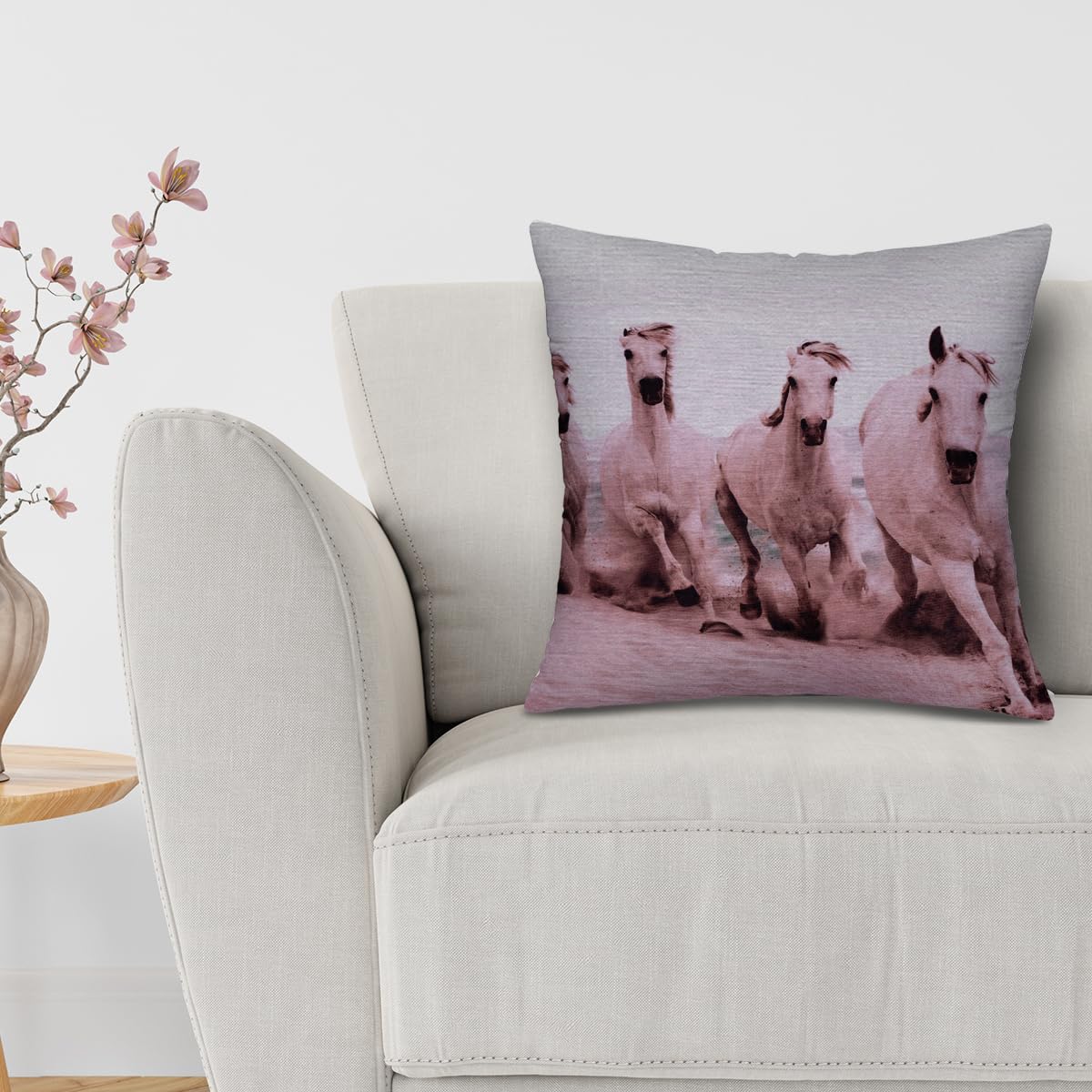 Horse Printed Design Throw Pillow Covers