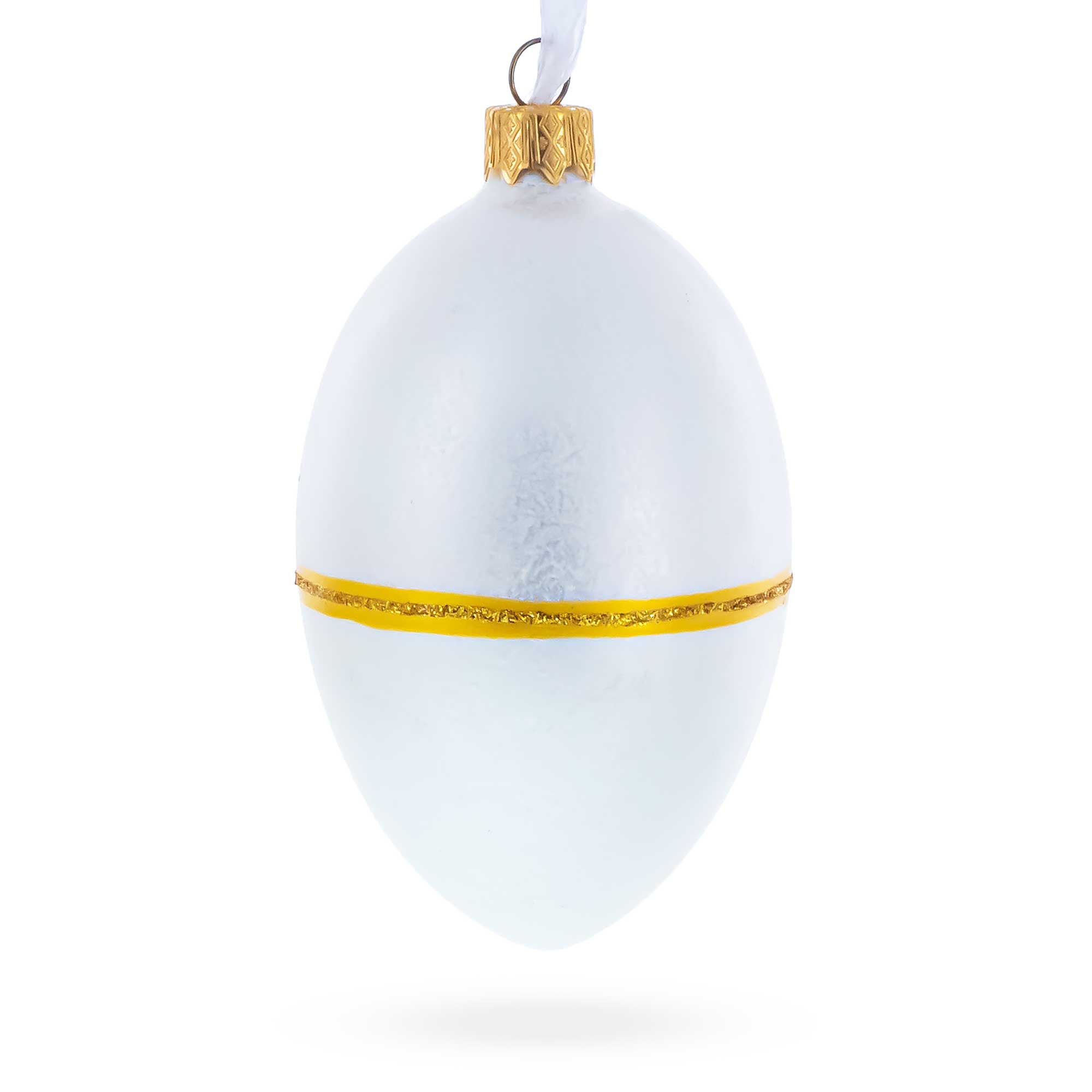 1885 First Hen Royal Glass Egg Ornament 4 Inches