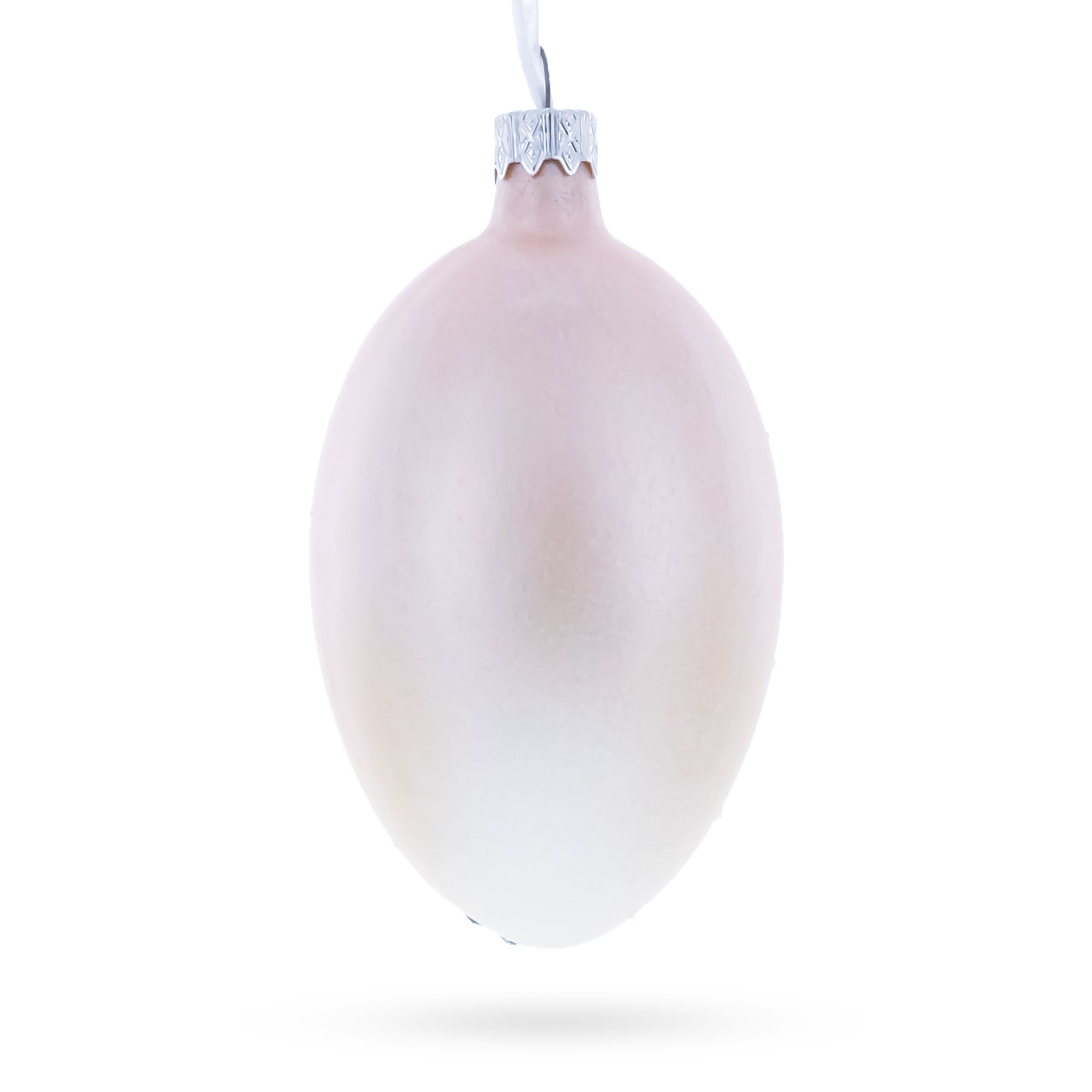 Louis-Francois Designer Jeweled Timepiece Glass Egg Christmas Ornament 4 Inches