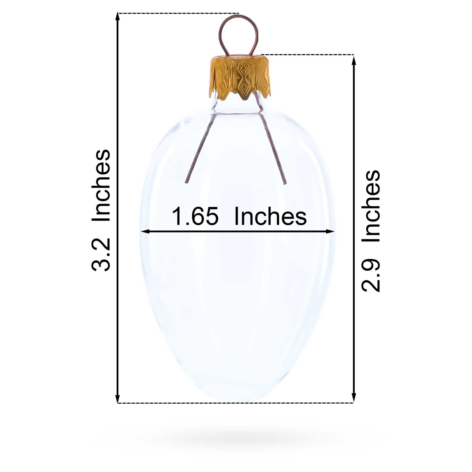 1911 The Bay Tree Mini Glass Egg Ornament 2.9 Inches