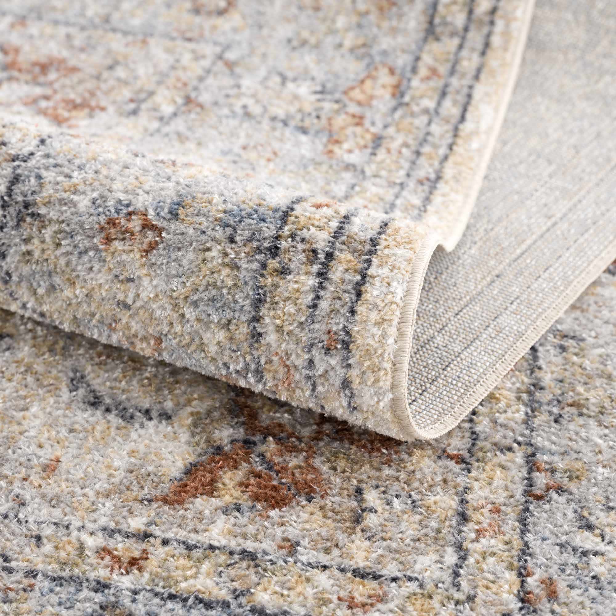 Emke Cream Washable 7ft Runner Rug