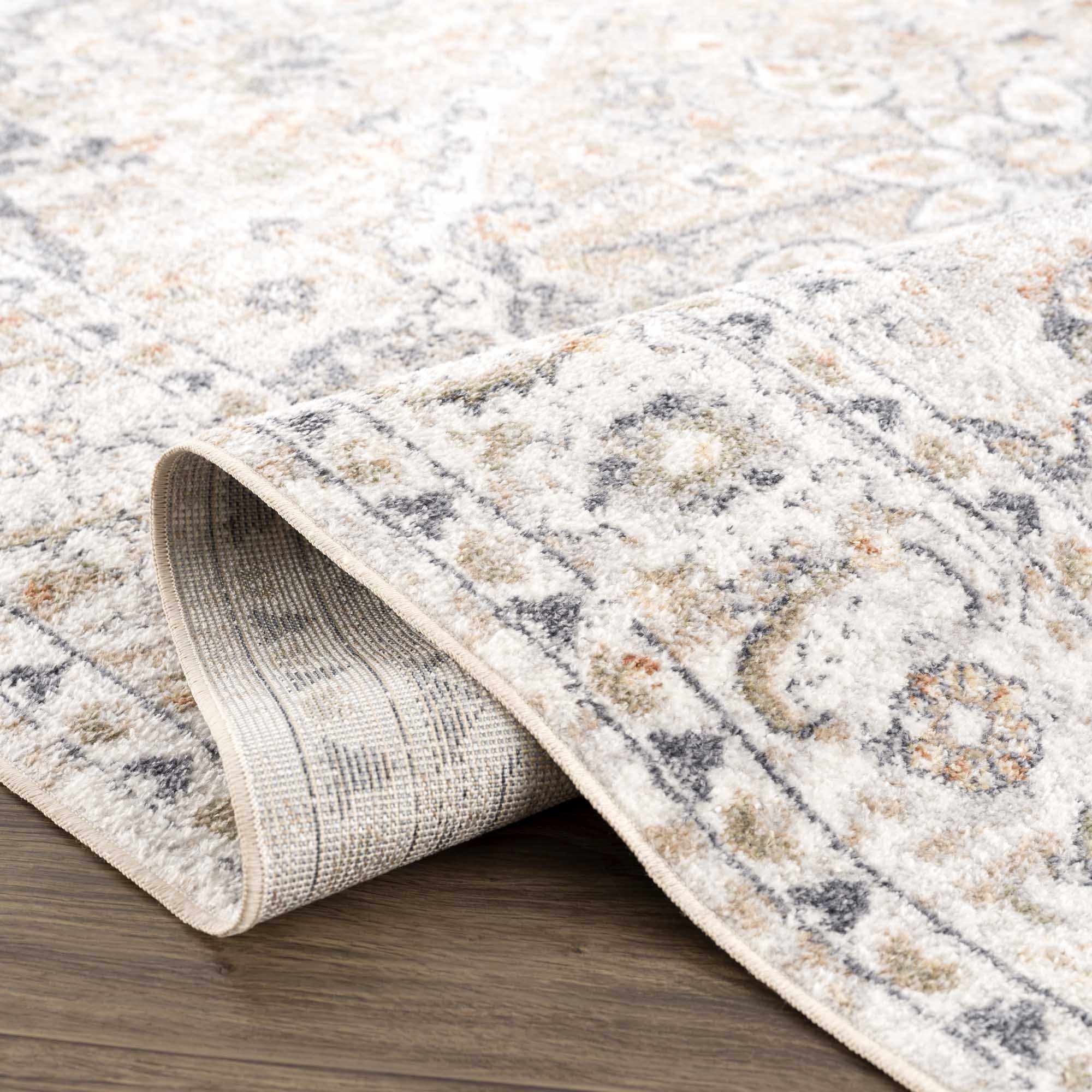 Cream Hiti Washable Runner Rug