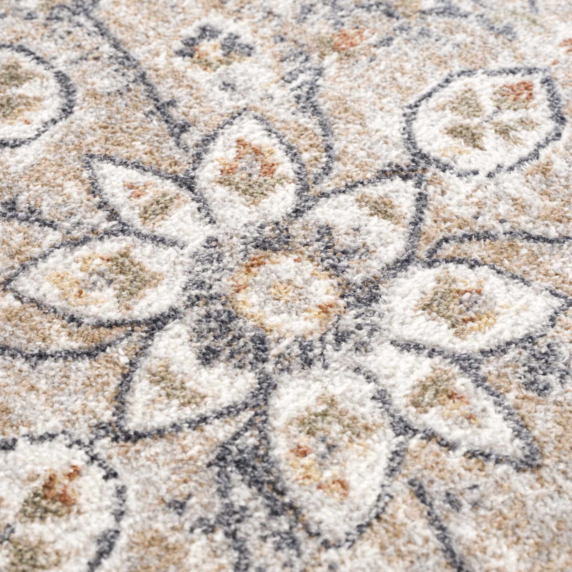 Cream Hiti Washable Runner Rug