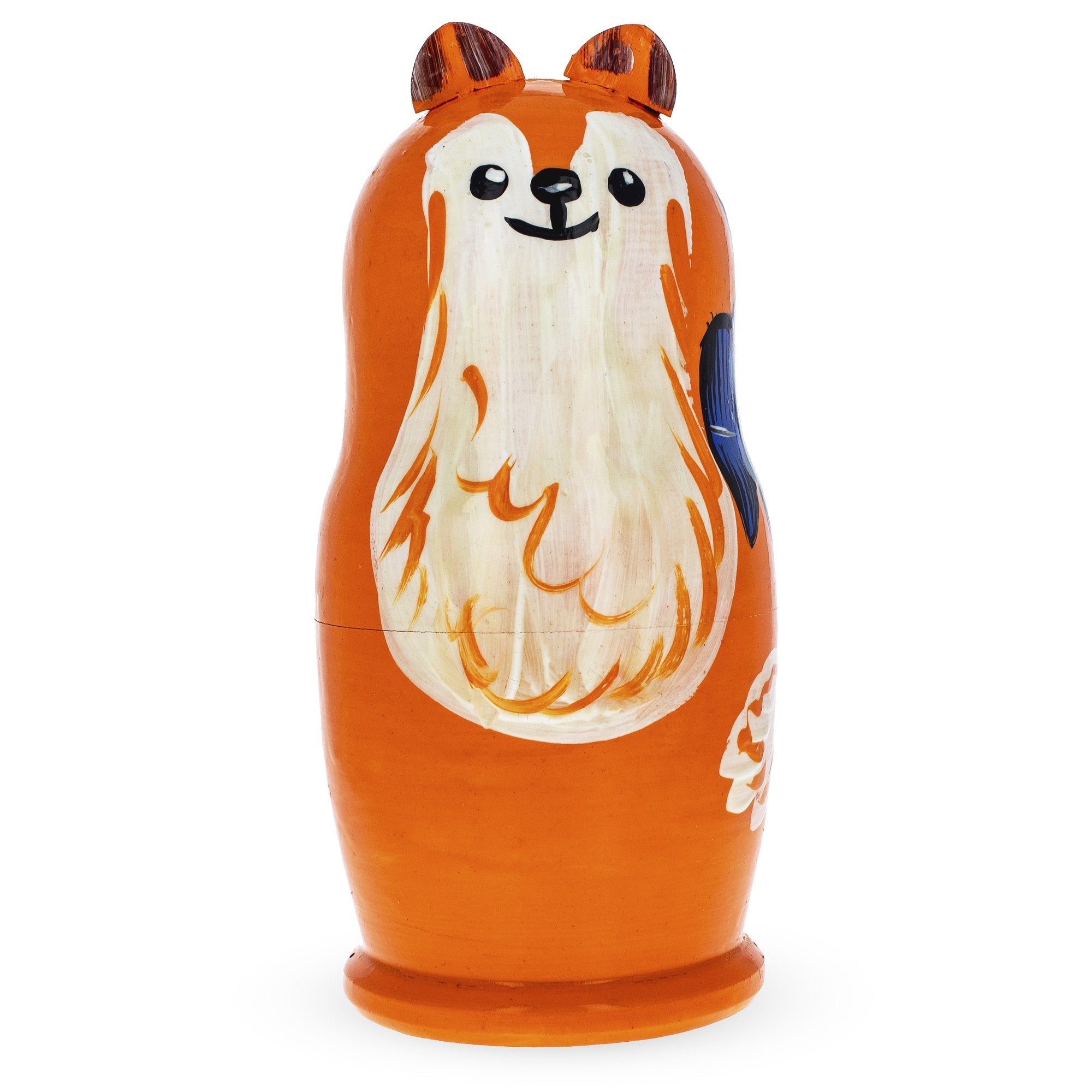 Set of 5 Fox Family Wooden Nesting Figurines