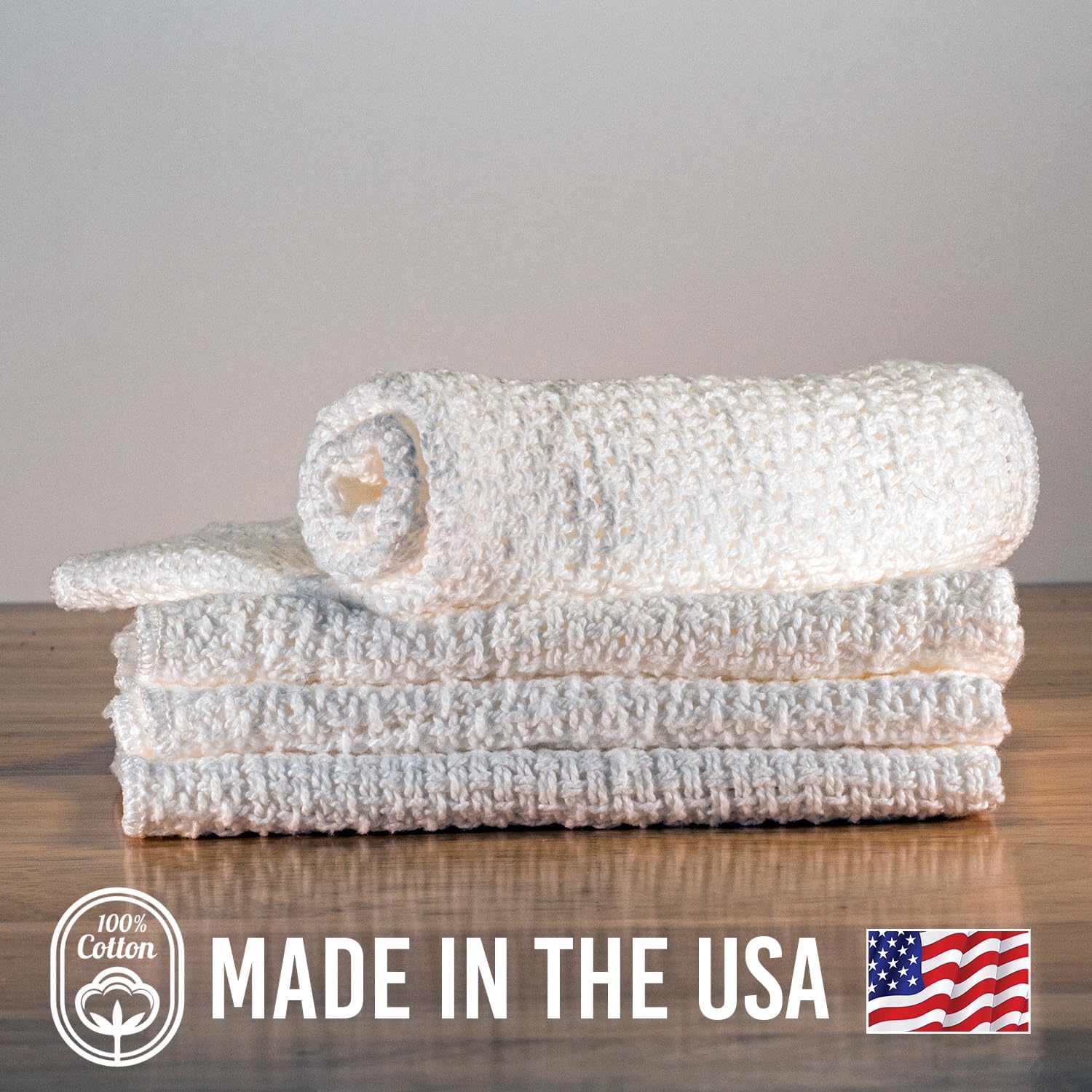 100% Cotton Dishcloths 11" x 11"