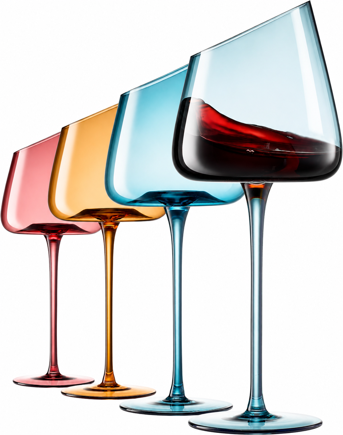 Tonal Stemmed Wine Glassware, Set of 4