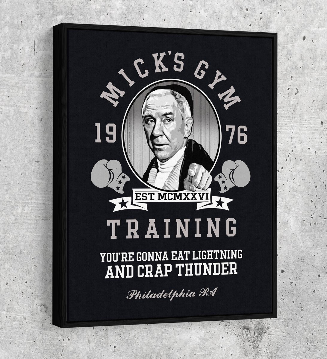 Mick's Gym Canvas Wall Art, Motivational Wall Art, Rocky Decor