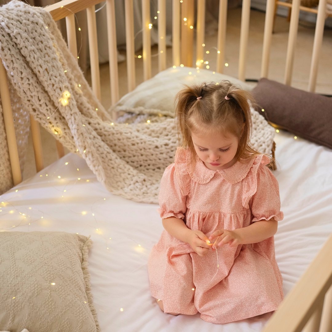 Full Montessori Floor Bed Frame for Toddlers with Fence
