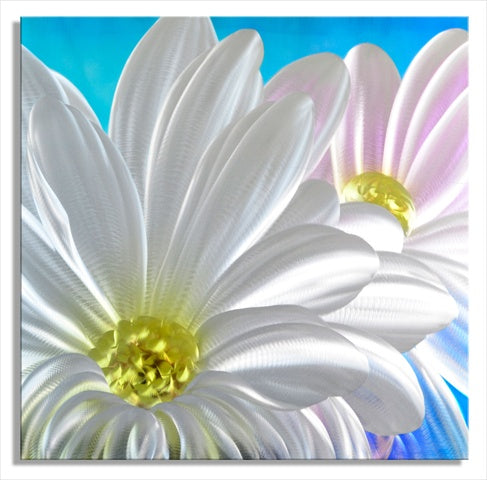 Metal Artscape MA10086 32 X 32 in Fresh As A Daisy Single-Paneled Xl Metal Wall Art