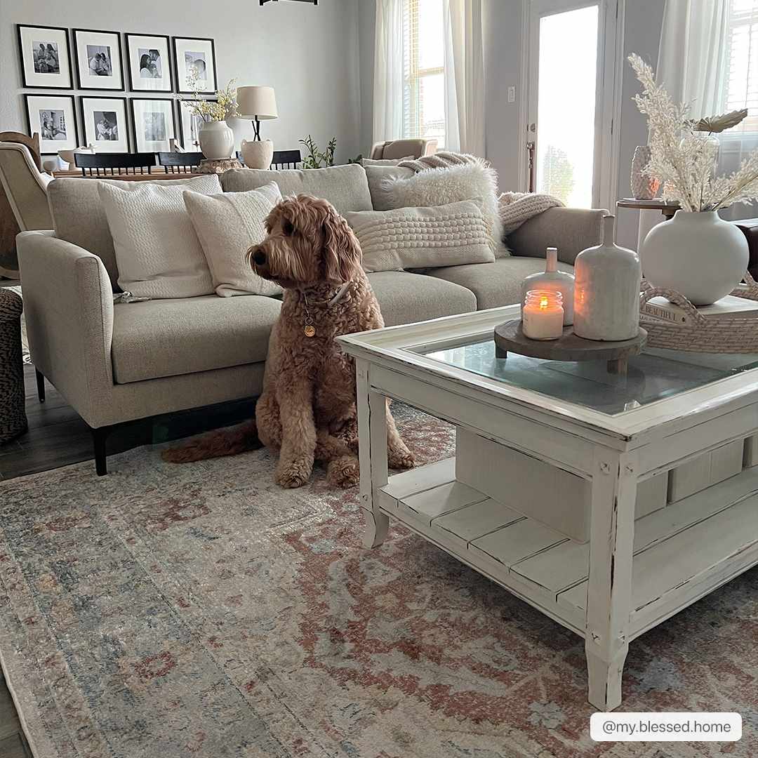 Emke Cream Washable 7ft Runner Rug