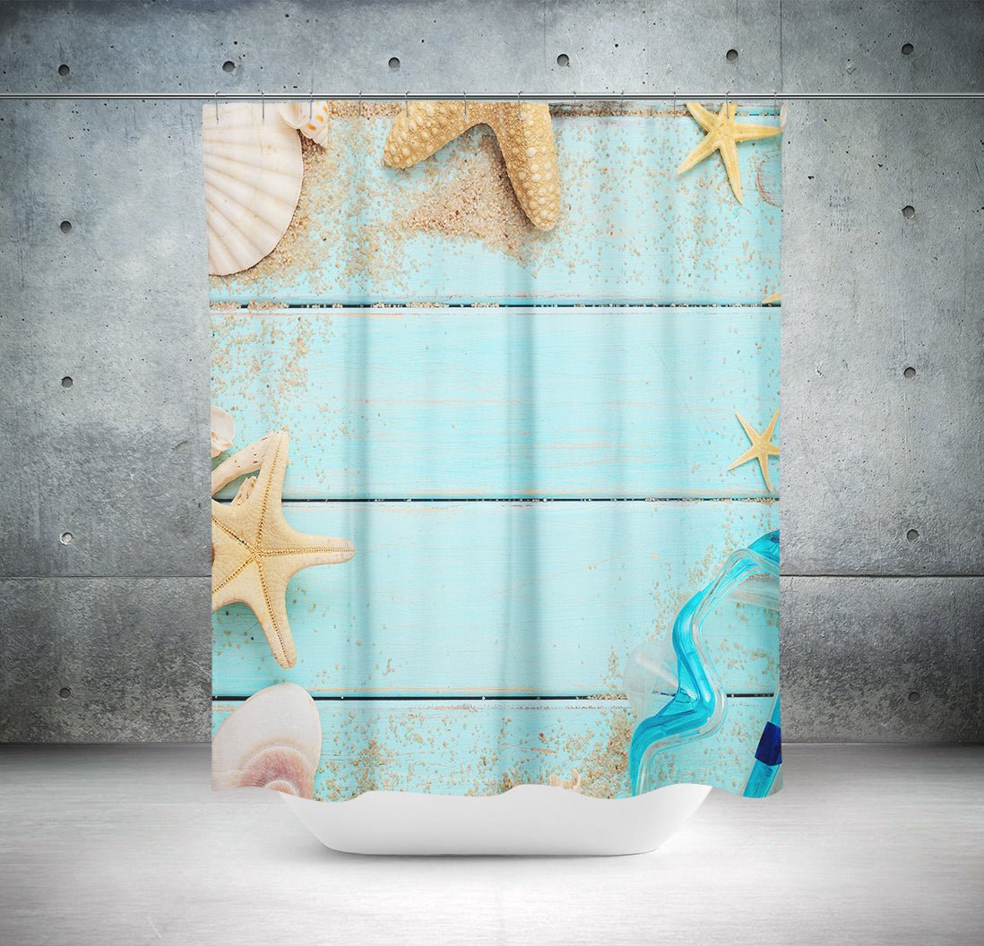 Nautical Bathroom Theme Shower Curtain