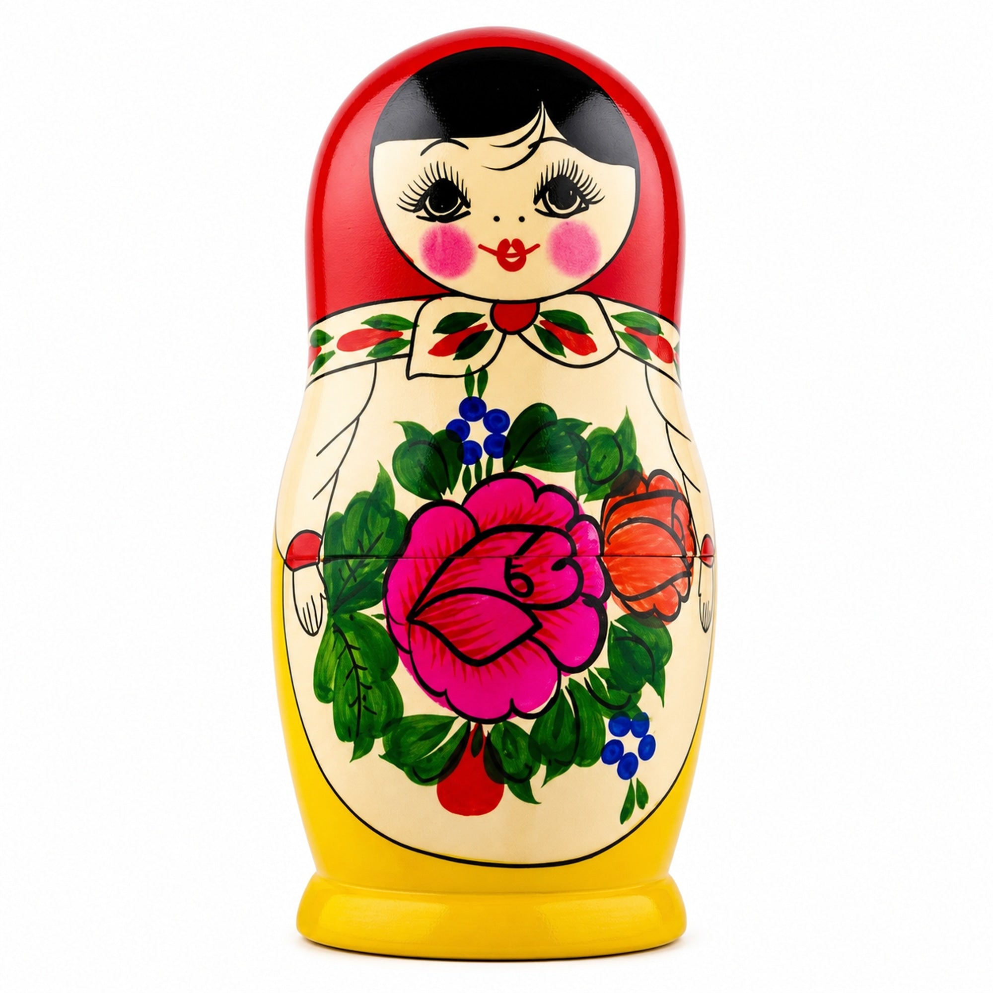 Unfinished Wooden Nesting Doll DIY Craft Blank for Painting 6.75 Inches